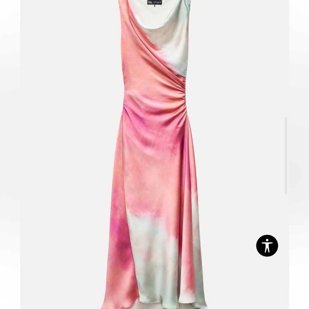 Tie Dye Print Midi Dress